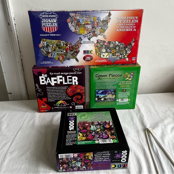 Lot of 4 New Jigsaw Puzzles - Picture 2 of 6